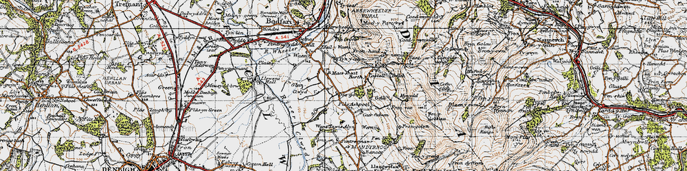 Old map of Dre-gôch in 1947