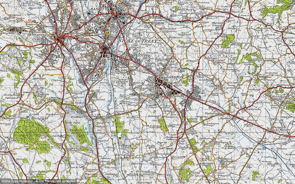 Old Map of Dresden, 1946 in 1946