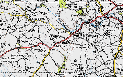 Old map of Drift in 1946