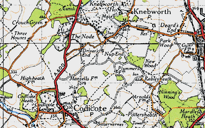 Old map of Driver's End in 1946