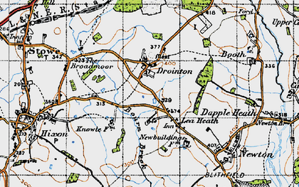 Old map of Drointon in 1946