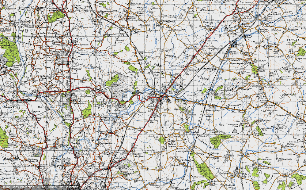 Old Map of Droitwich Spa, 1947 in 1947