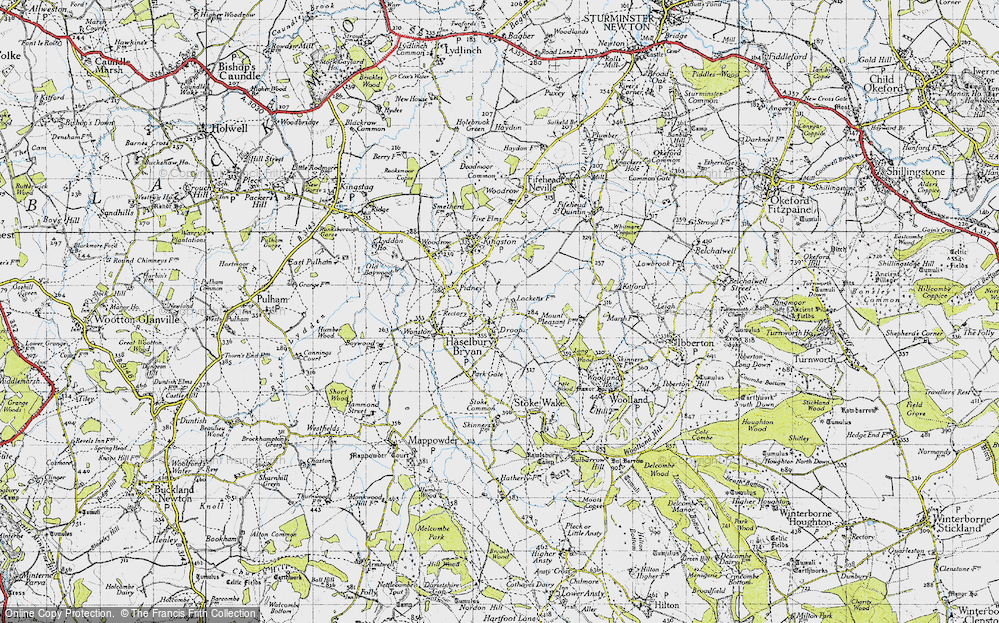 Old Map of Droop, 1945 in 1945