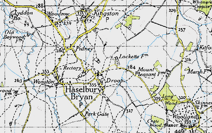 Old map of Droop in 1945