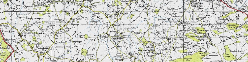 Old map of Droop in 1945