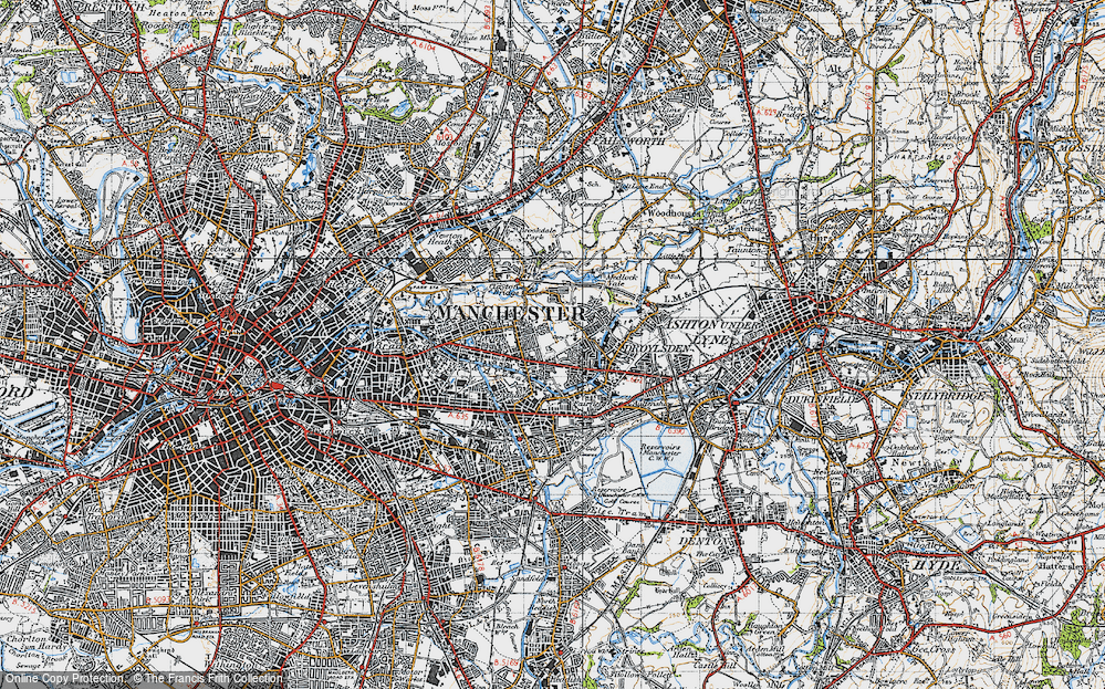 Old Map of Droylsden, 1947 in 1947