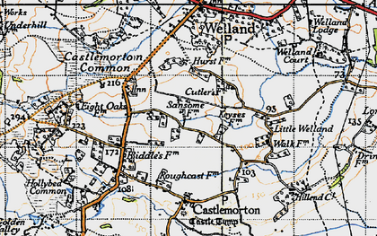 Old map of Druggers End in 1947