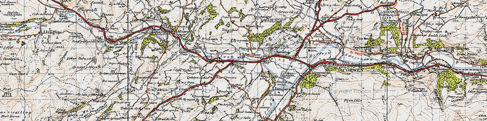 Old map of Druid in 1947