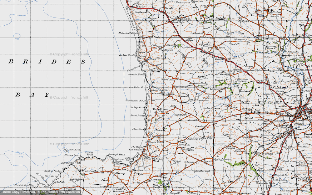 Old Map of Druidston, 1946 in 1946