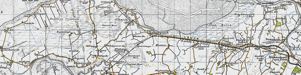 Old map of Drumburgh in 1947