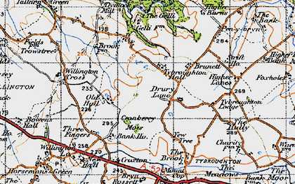 Old map of Brunett in 1947