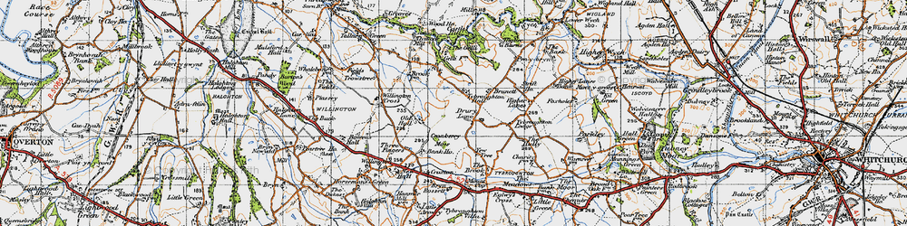 Old map of Brunett in 1947