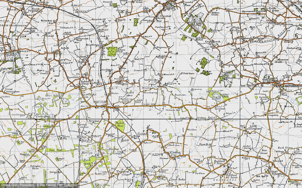 Old Map of Drurylane, 1946 in 1946