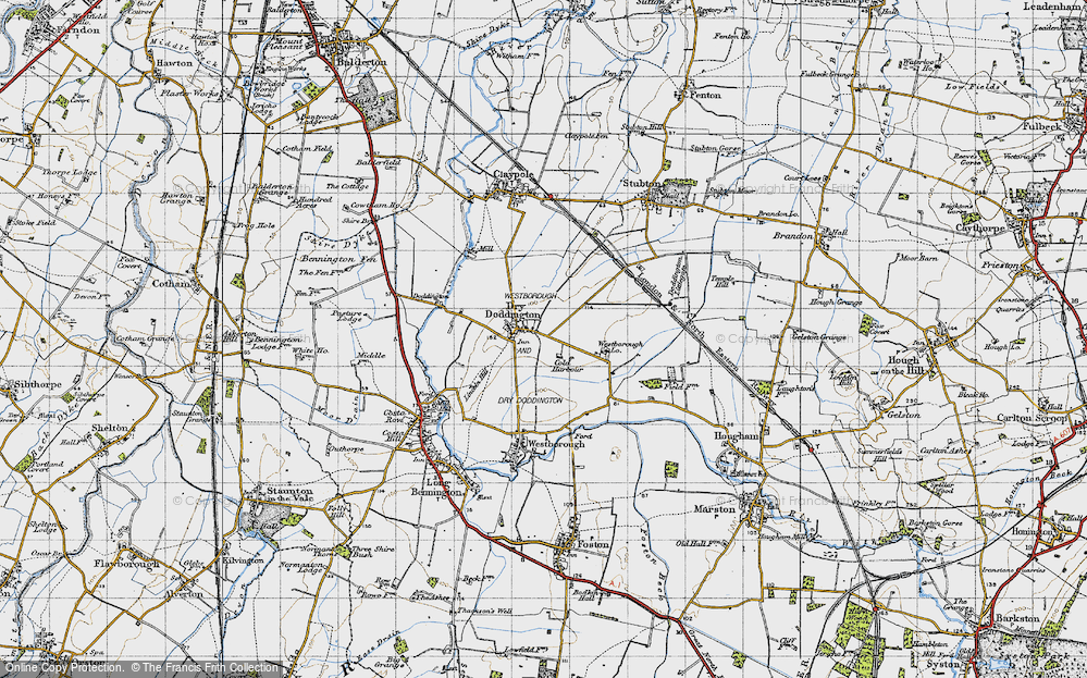 Old Map of Dry Doddington, 1946 in 1946