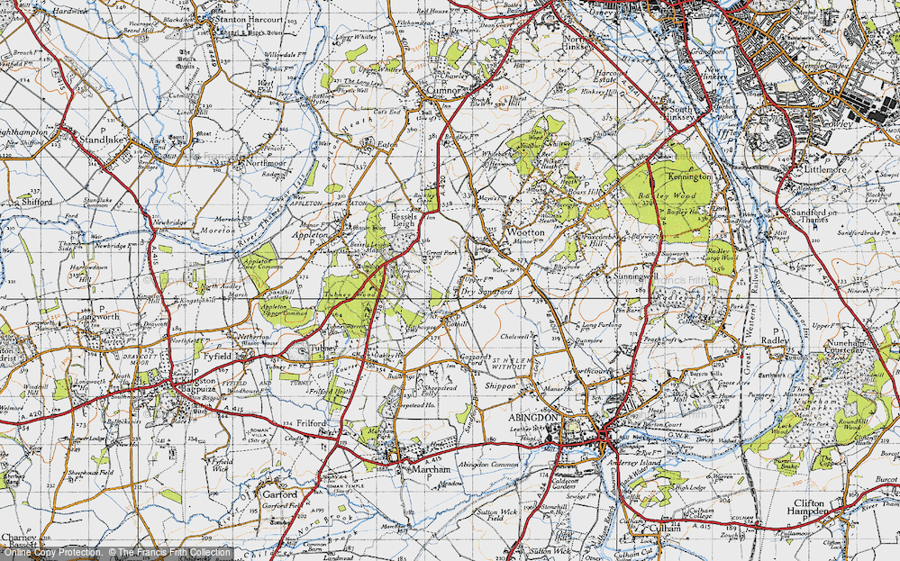 Old Map of Dry Sandford, 1947 in 1947