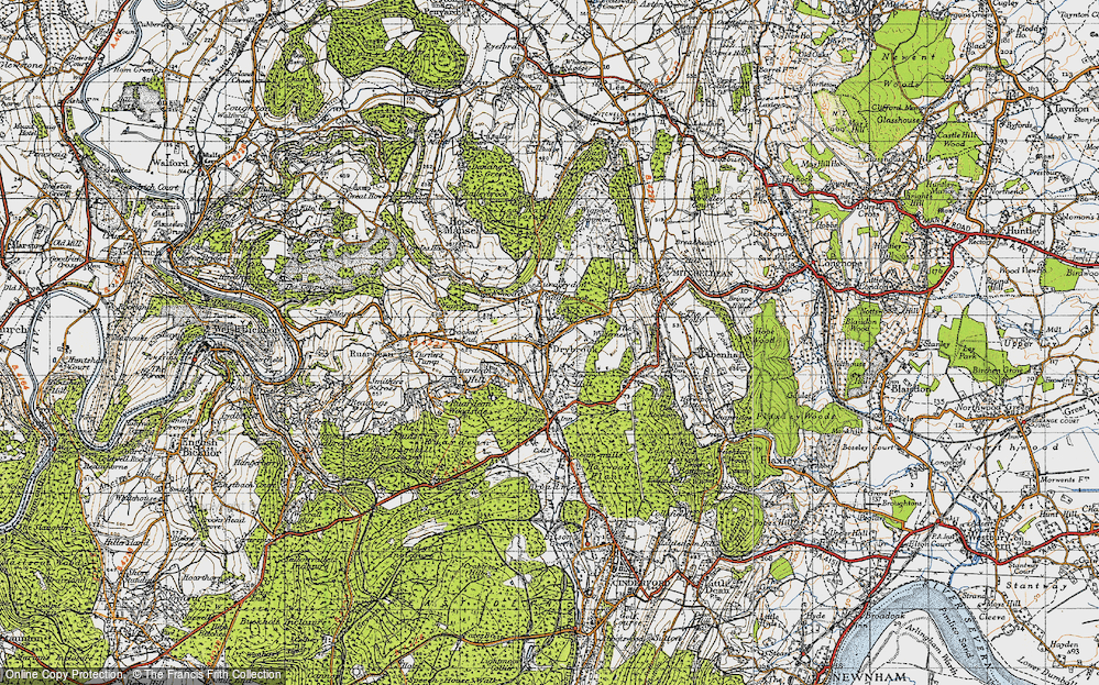 Old Map of Drybrook, 1947 in 1947