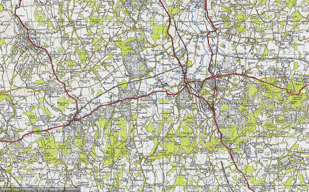 Old Map of Dryhill, 1946 in 1946