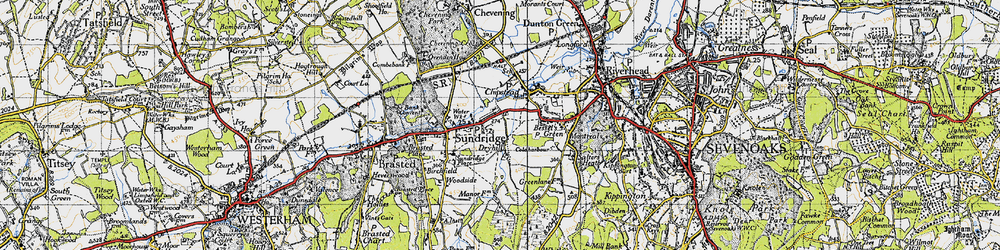 Old map of Dryhill in 1946