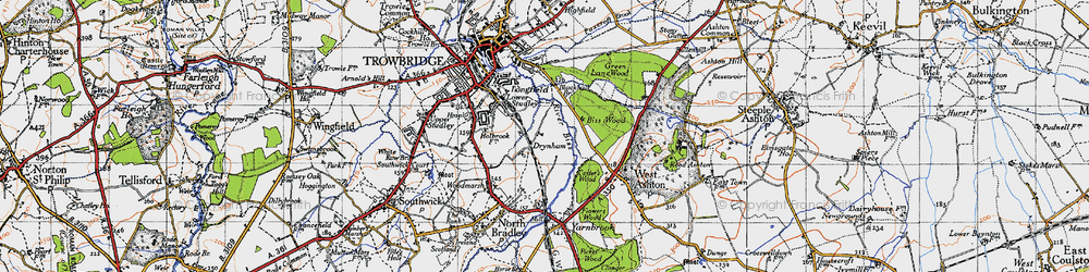 Old map of Drynham in 1946