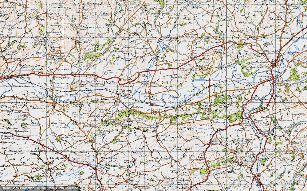 Old Map of Dryslwyn, 1947 in 1947