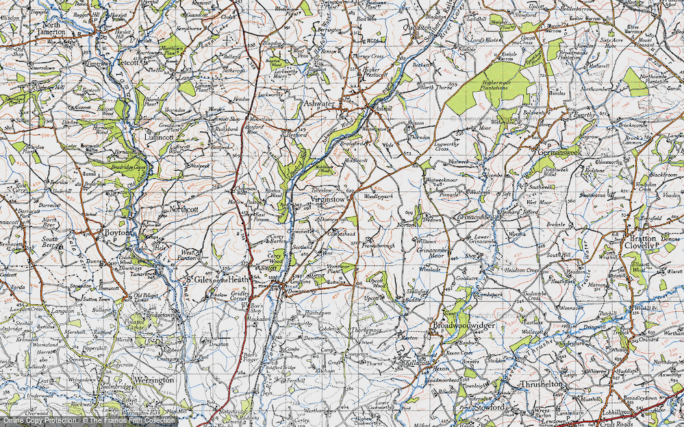Old Map of Dubbs Cross, 1946 in 1946