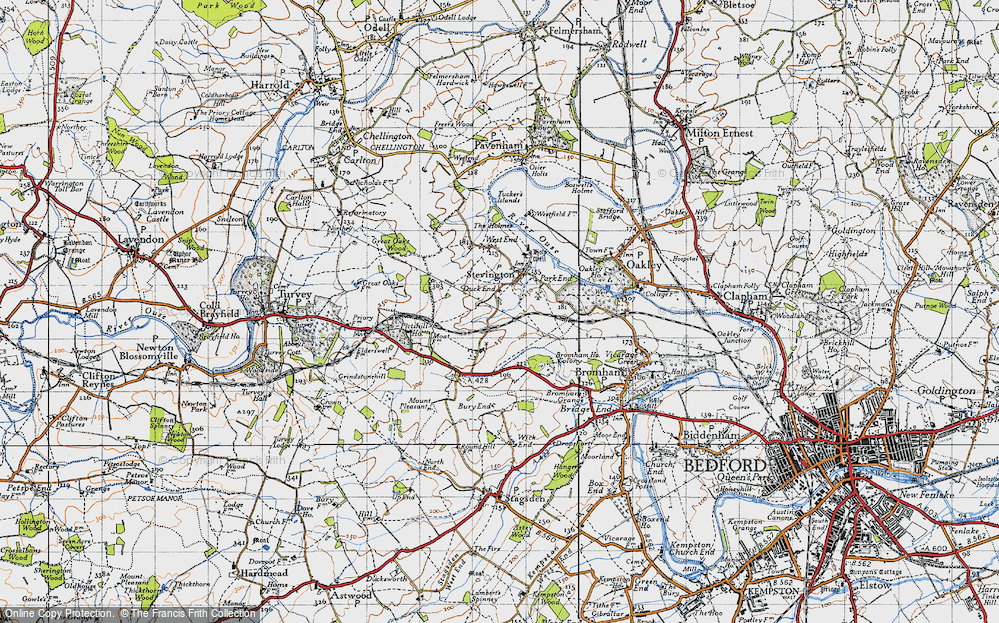 Old Map of Duck End, 1946 in 1946