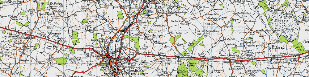 Old map of Duck End in 1946