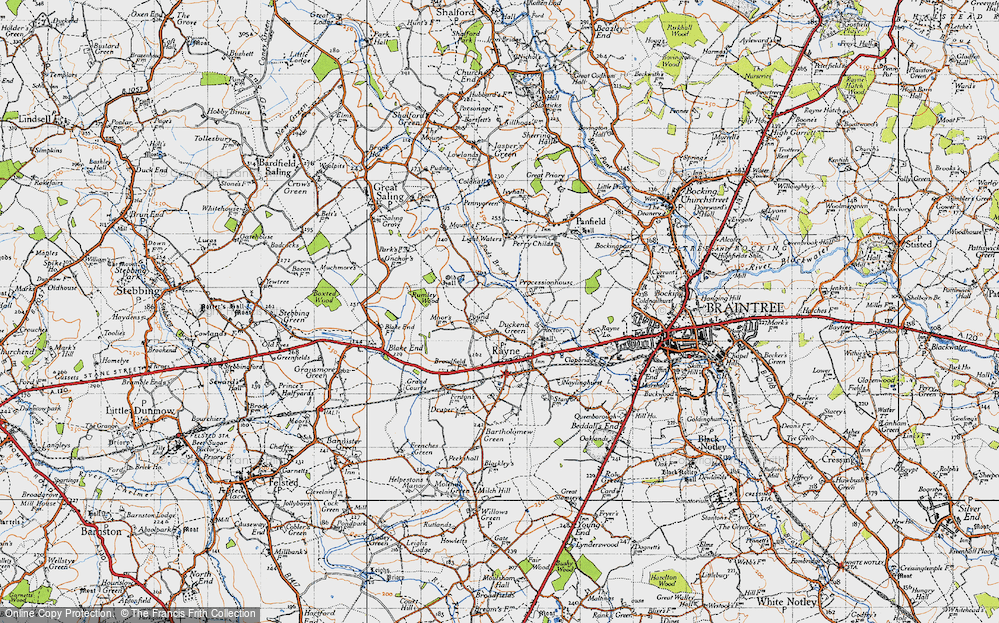 Old Map of Duckend Green, 1945 in 1945