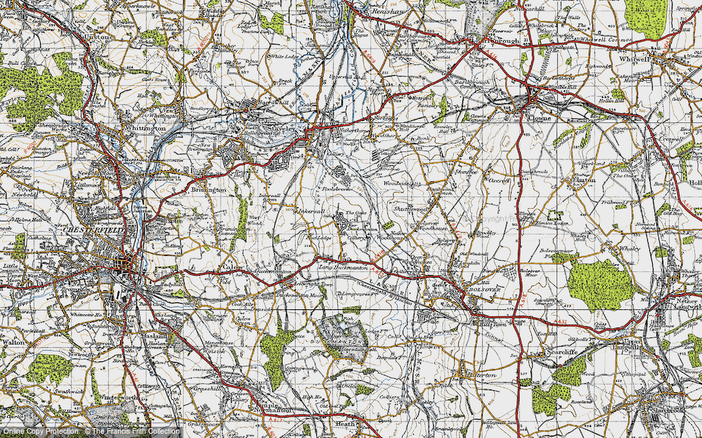 Old Map of Duckmanton, 1947 in 1947