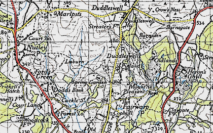 Old map of Barnsden in 1940