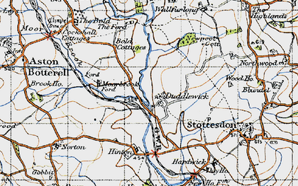 Old map of Duddlewick in 1947