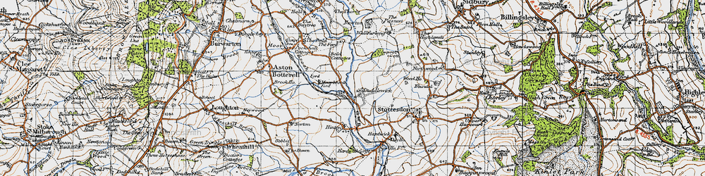Old map of Duddlewick in 1947