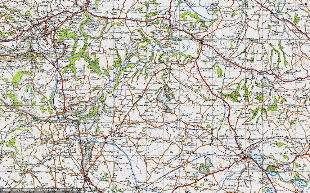 Old Map of Dudleston, 1947 in 1947
