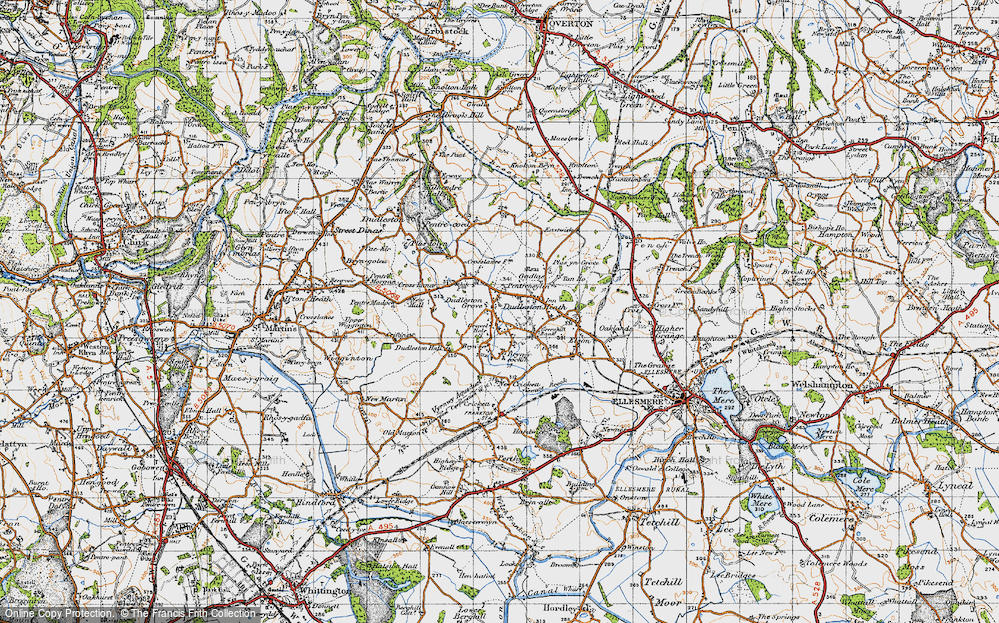 Old Map of Dudleston Grove, 1947 in 1947
