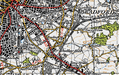 Old map of Dudley Hill in 1947