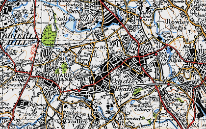 Old map of Dudley Wood in 1946