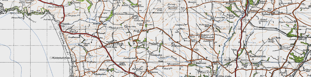 Old map of Dudwells in 1946