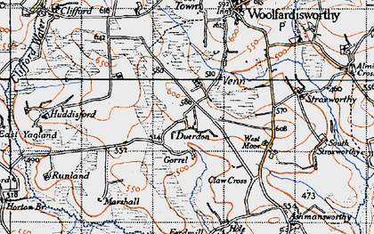 Old map of Duerdon in 1946