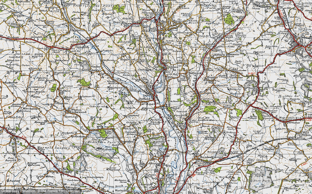 Old Map of Duffield, 1946 in 1946