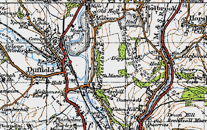 Old map of Duffieldbank in 1946