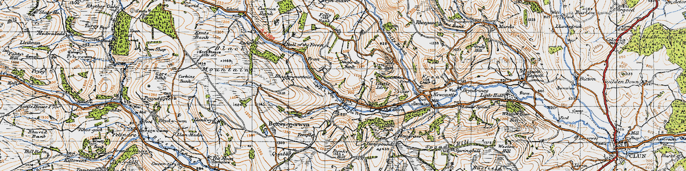 Old map of Duffryn in 1947