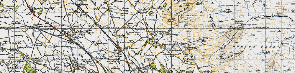 Old map of Brownber Hill in 1947