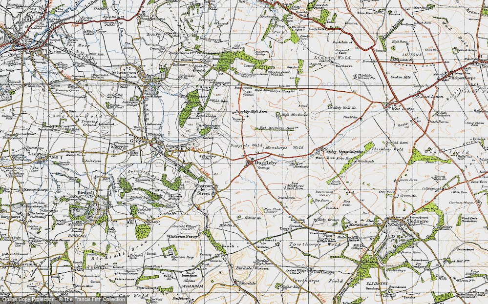 Old Map of Duggleby, 1947 in 1947