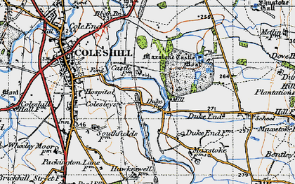 Old map of Duke End in 1946