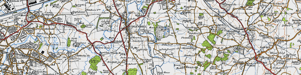 Old map of Duke End in 1946