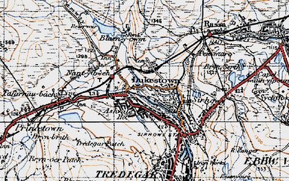 Old map of Dukestown in 1947