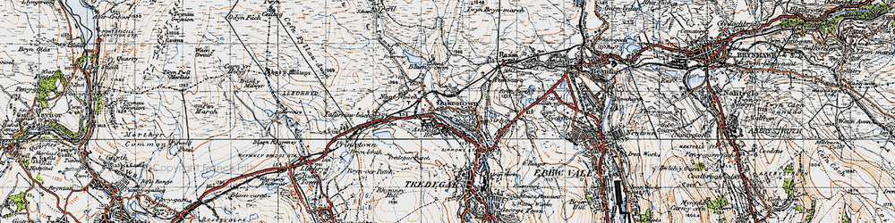 Old map of Dukestown in 1947