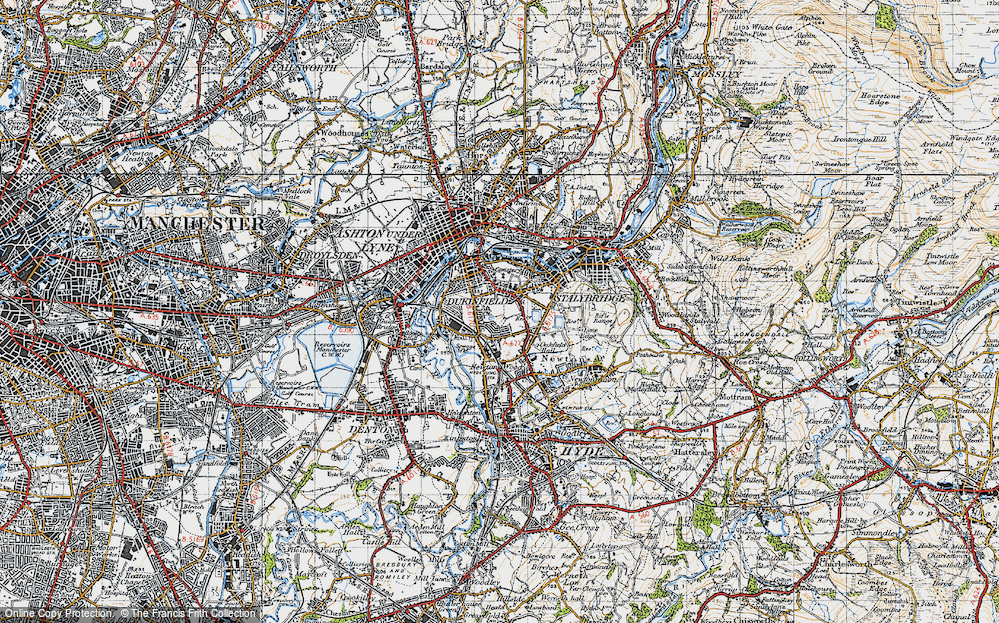 Old Map of Dukinfield, 1947 in 1947