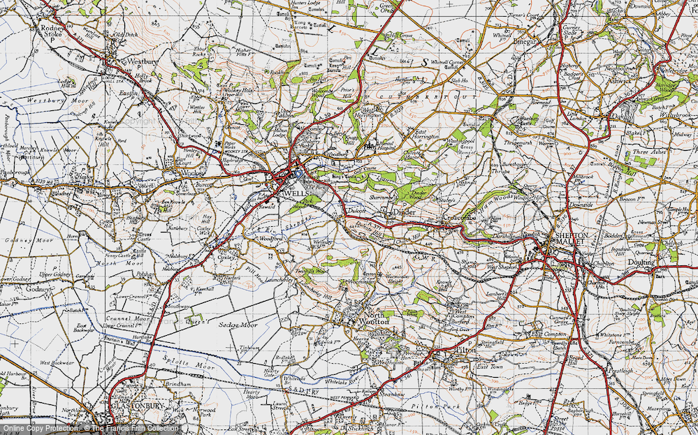 Old Map of Dulcote, 1946 in 1946