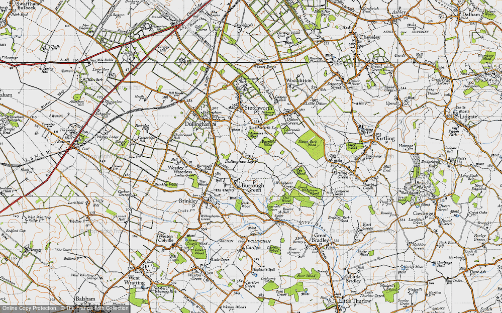 Old Map of Dullingham Ley, 1946 in 1946